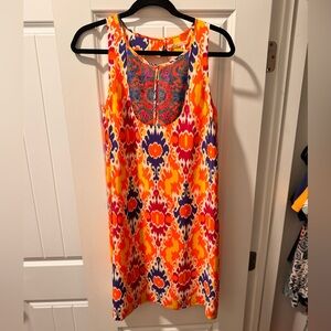 Floreat for Anthropologie SZ 2 Sequined Kaleidoscope Shift Dress‎ 100% Silk